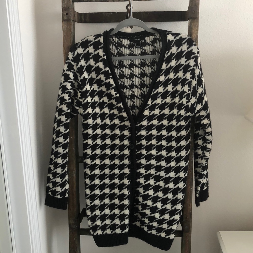 Houndstooth cardigan